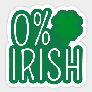 0% Irish Sticker